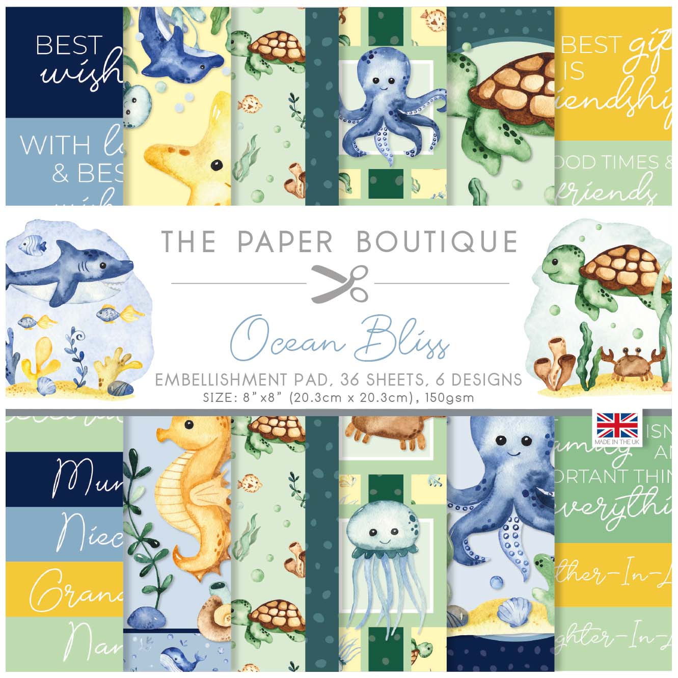 The Paper Boutique Sweet Tweets 8" x 8" Paper Pad