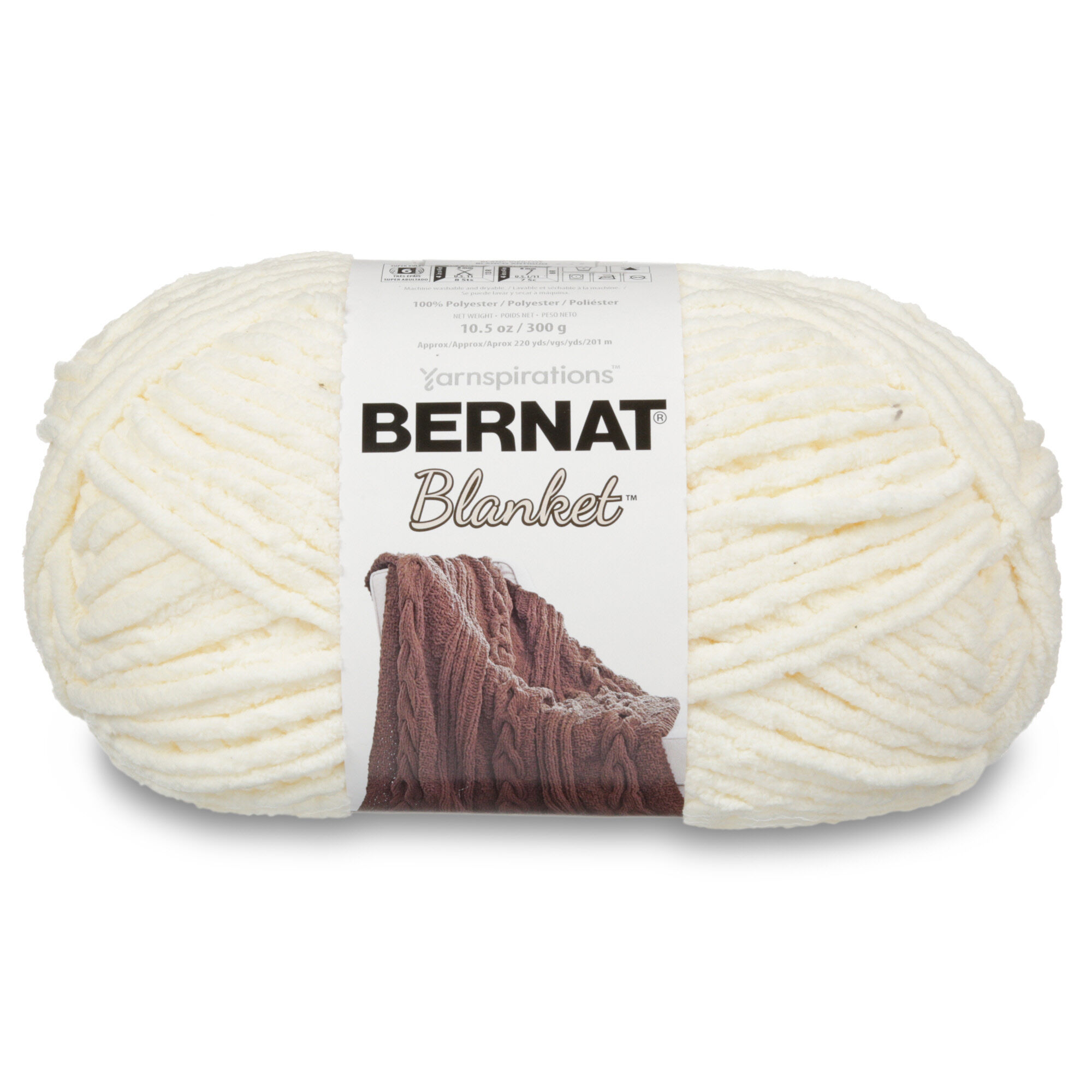 Bernat Blanket 6 Super Bulky Polyester Yarn, Sonoma 10.5oz/300g, 220 Yards