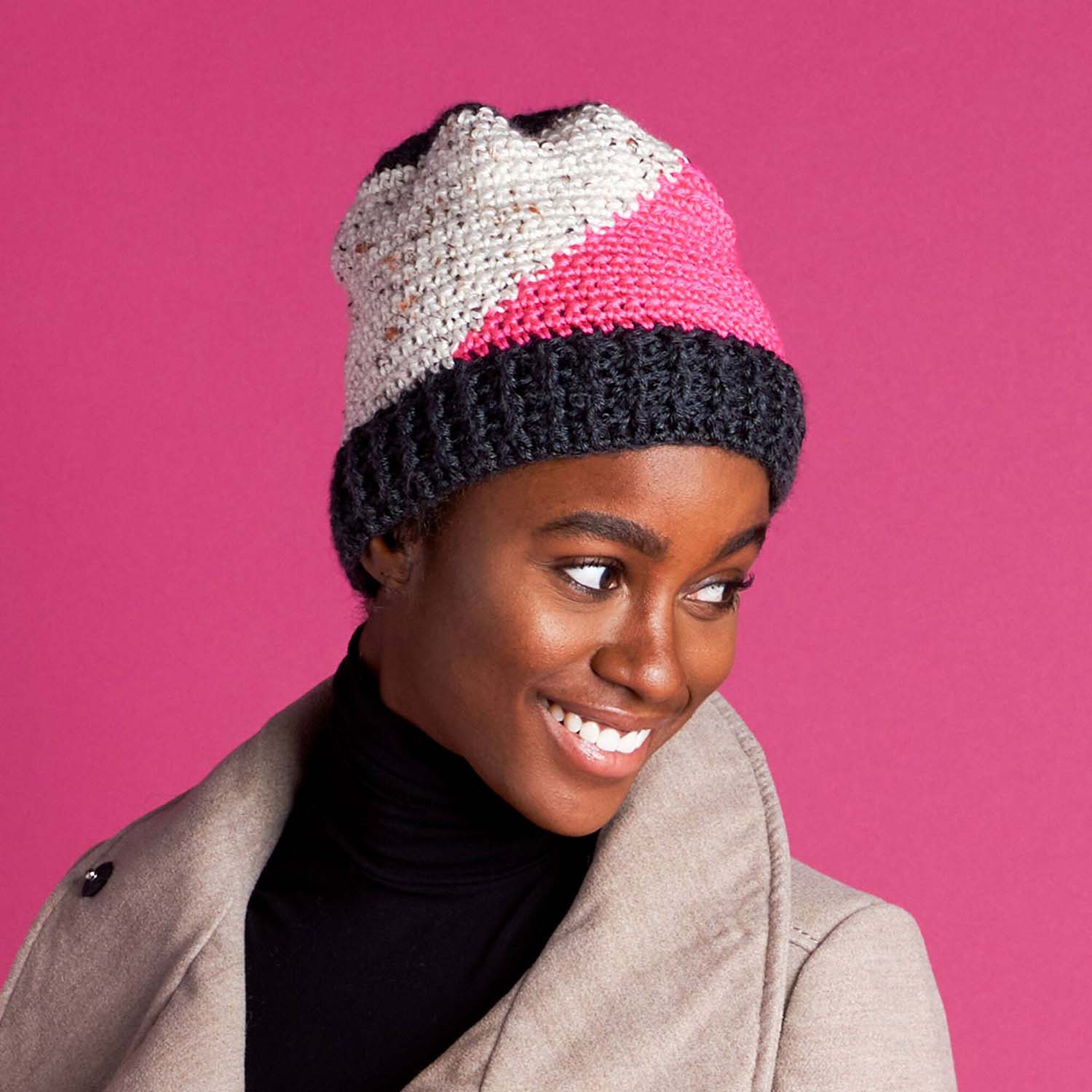Caron Simply Soft Crochet Colour Block Hat | Creative Crafting World