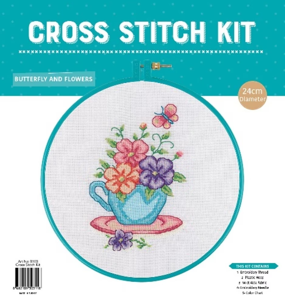 Hoop Kit - Butterfly & Flowers