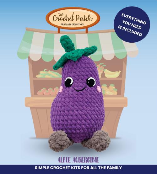 Knitty Critters The Crochet Patch - Alfie Aubergine