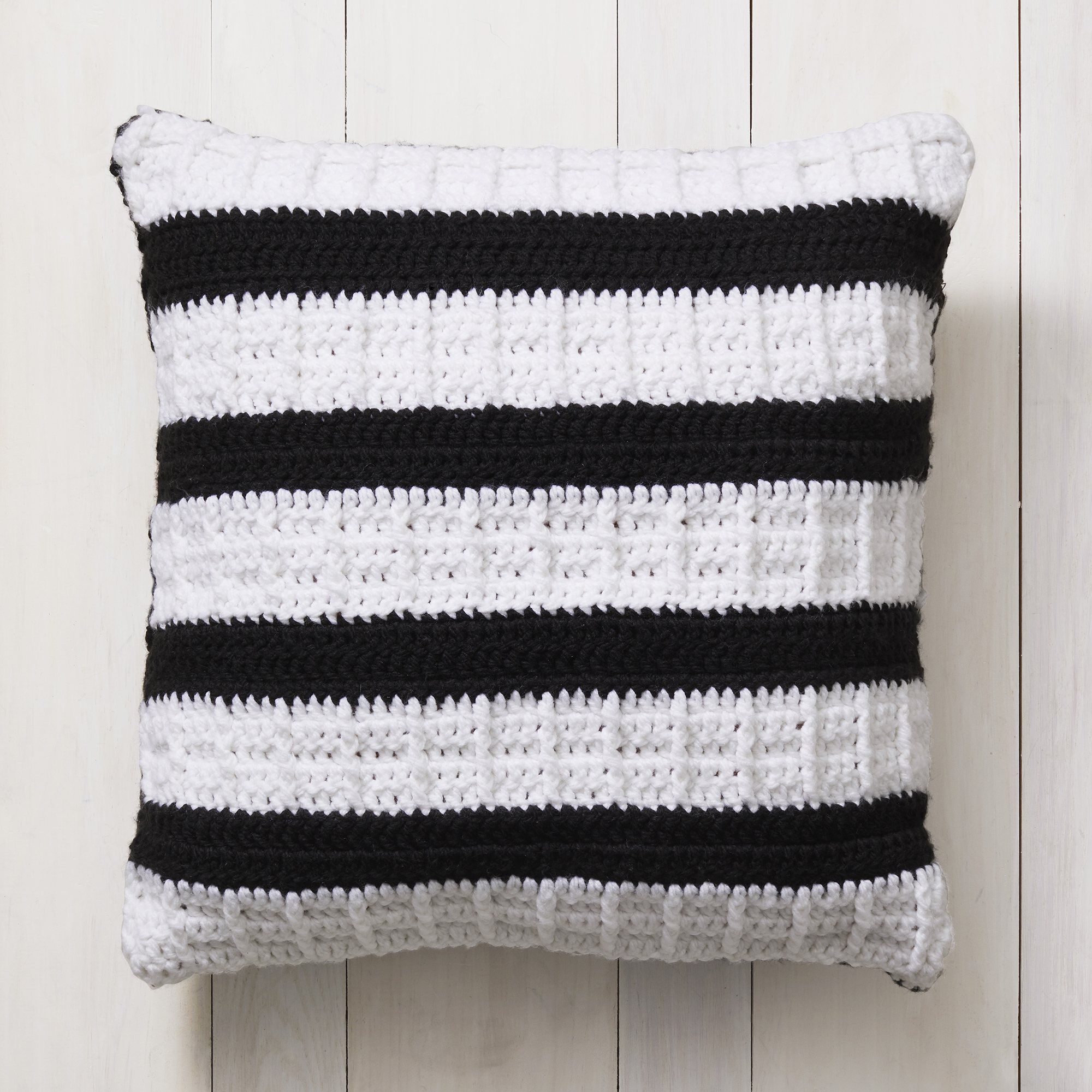 Bernat Softee Chunky Waffle Crochet Pillow | Creative Crafting World