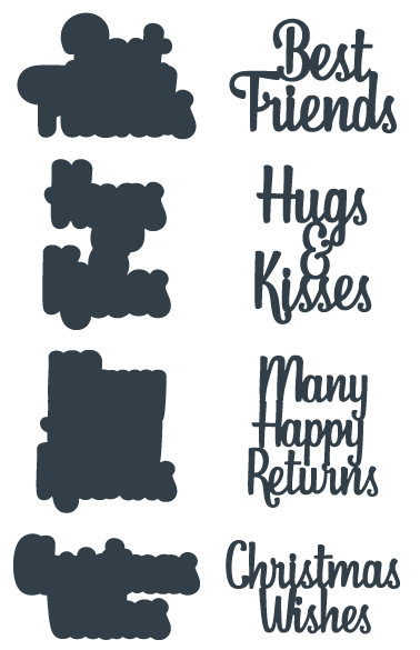 The Paper Boutique Four Seasons Collection - Sentiments Volume VIII Cutting Dies