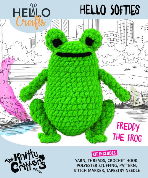 Knitty Critters - Hello Softie Crochet Kits - Freddy The Frog
