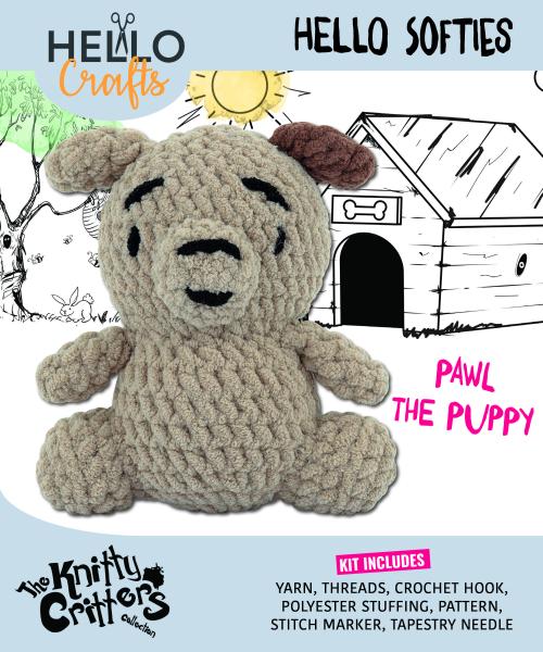Knitty Critters - Hello Softie Crochet Kits - Pawl The Puppy