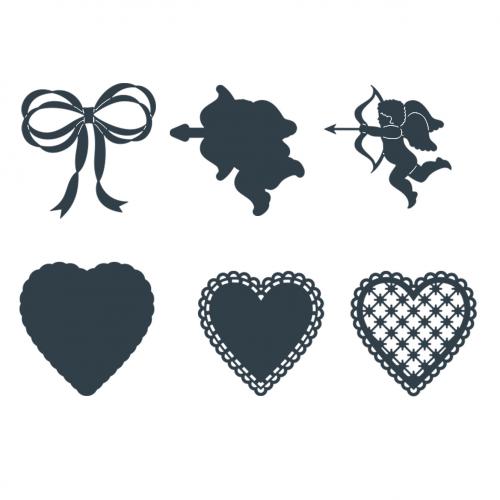 The Paper Boutique Secret Romance Collection - Embellishment Cutting Dies